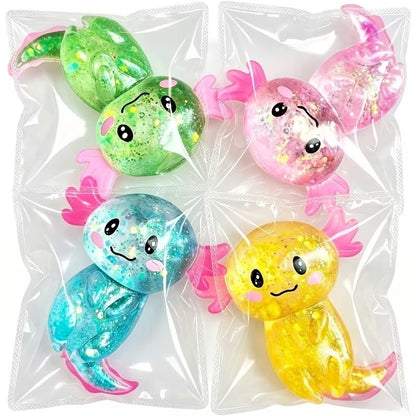 Glitter Axolotl Squeeze Sensory Toy