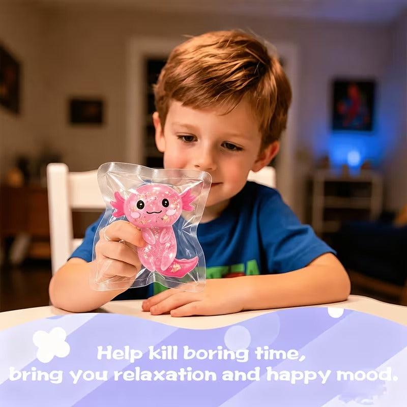 Glitter Axolotl Squeeze Sensory Toy