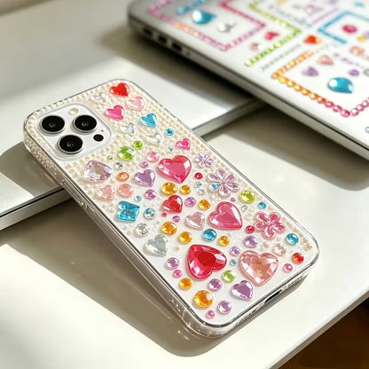 12-Sleeve Colourful Crystal Sticker Set