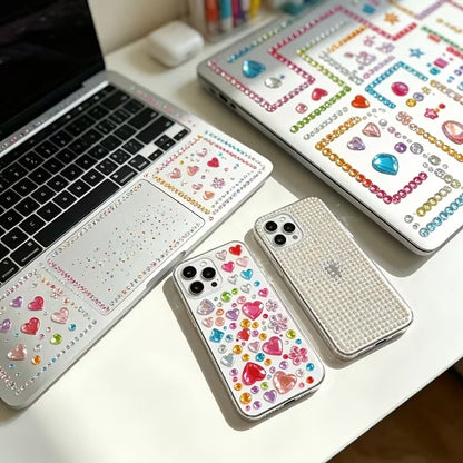 12-Sleeve Colourful Crystal Sticker Set