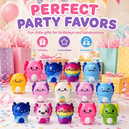 4-Piece Cute Salamander Squishy Toy Set